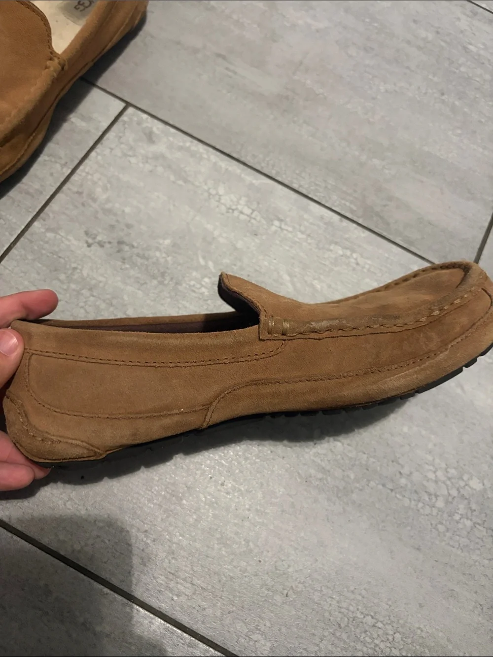 UGG Men's Slip-On Suede Loafers - Chestnut Brown